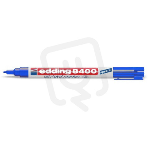EDDING 8400 modrá Permanentní pero na CD,DVD s kulatým hrotem 0,5-1,0mm/modrá