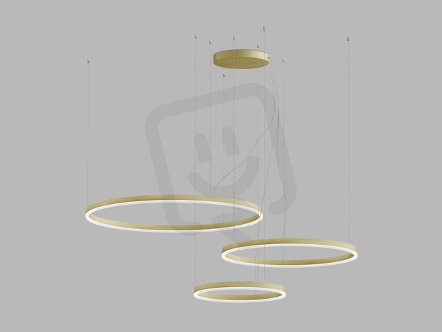 Závěsné svítidlo LED2 CIRCLE SET 3 P-Z, G DALI/PUSH 136W 2700K/3000K/4000K zlatá