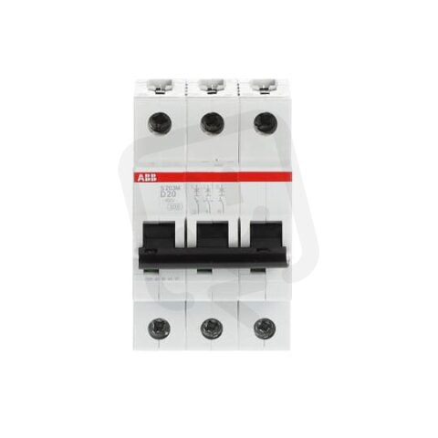 S203M-D20 3 fázový jistič 20 A char. D 10kA ABB 2CDS273001R0201