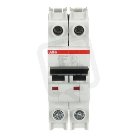 S202MR-K30 jistič char. K Icu: 10kA 30A 2p UL 1077 ABB 2CDS272437R0527
