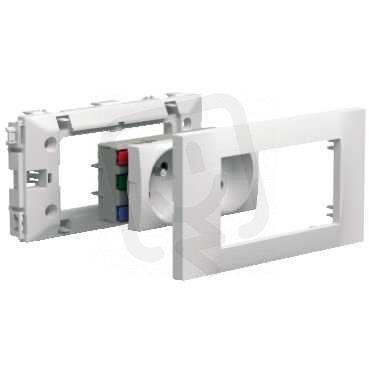 Schneider ISM15121P Outlet kit w double Altira, white, zásuvková sada, Altira