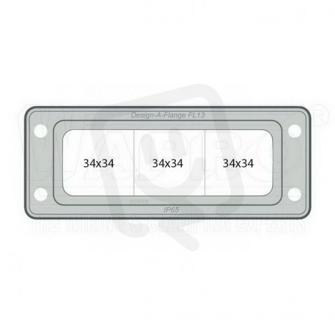 WFL-13 přírubový rámeček 134 x 52 x 6,5