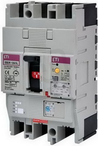 Kompaktní jistič EB2R 125/3L 20A 3P ETI 004671501