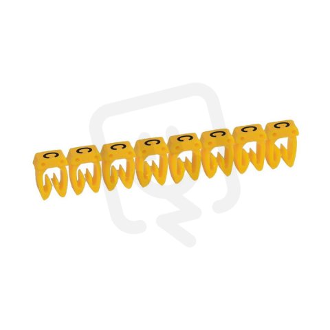 CAB3 PÁS ZNAČEK ''C'' ČERNÁ NA ŽLUTÉM POZADÍ 25KS PRO KABELÁŽ DO 0,5MM2