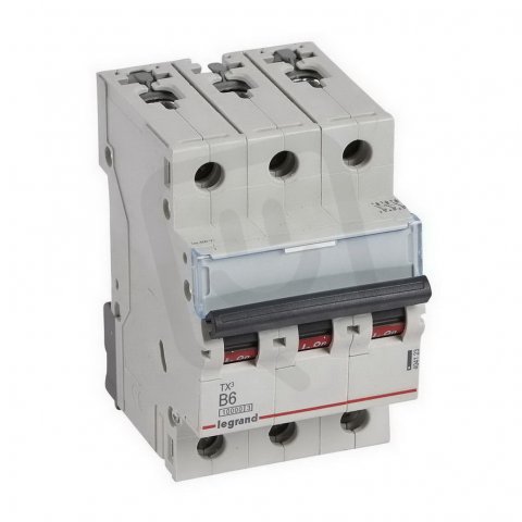TX3 JISTIČ, 3 PÓLOVÝ, CHAR. B, 6A 10000A LEGRAND 404123