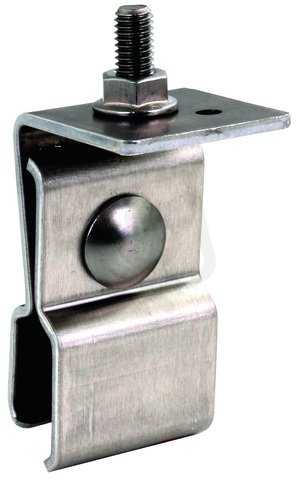 Držák pro kovovou střechu s hranatým falcem (Zambelli RIB-ROOF) 18/22mm Nerez