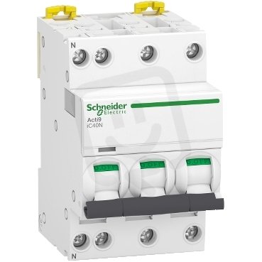 Jistič Acti9 iC40N 3P+N 10A D 6kA SCHNEIDER A9P64710