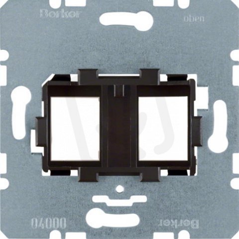 Nosná deska s hnědým úchytem pro 2-nás. Modular-Jack BERKER 454107