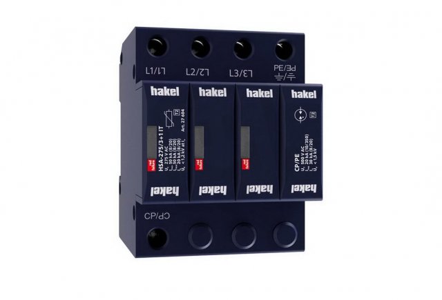 Svodič rázového přepětí HSA-275/3+1 IT SPD typ 2+3 HAKEL 27604