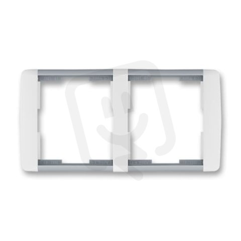 ELEMENT Dvojrámeček vodorovný bílá/ledová šedá ABB 3901E-A00120 04