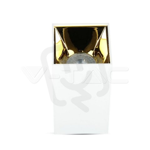 GU 10 Fitting Square White + Gold , VT-8