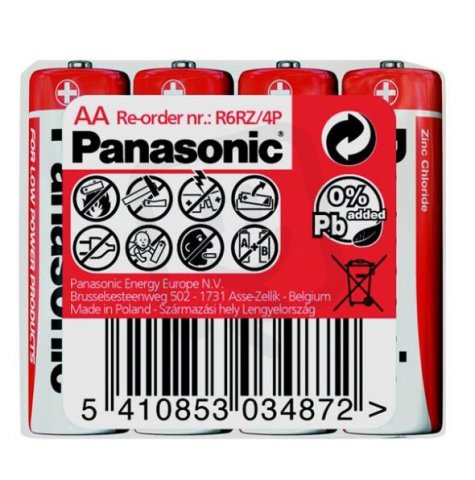 Panasonic R6RZ zinková baterie Panasonic AA R6