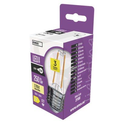 LED žárovka Filament Mini Globe E27 1,8W (25W) 250 lm teplá bílá EMOS ZF1100
