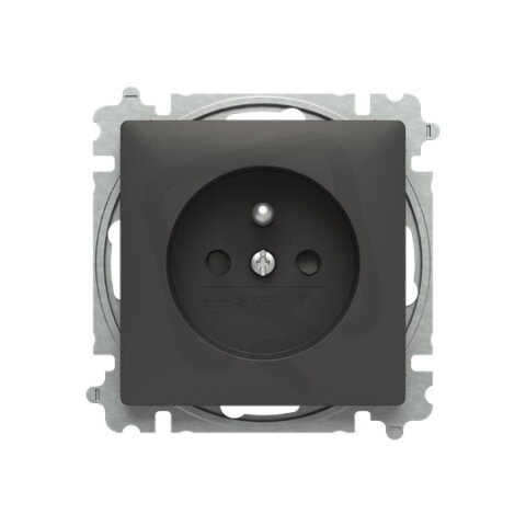 ABB ZONI Zásuvka s clonkami matná černá 6619T-A06657 237