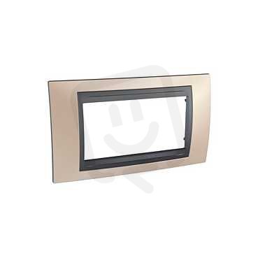 Unica Top Krycí rámeček čtyřmodulový, Onyx Copper/Grafit SCHNEIDER MGU66.104.296