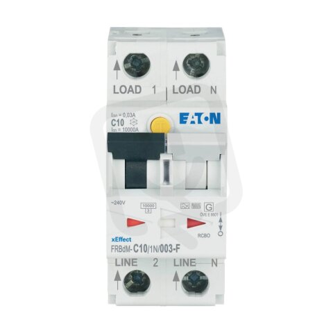 Digitální chránič s jističem 10kA FRBdM-C10/1N/003-F char C 1+N-pól 10A 0,03A