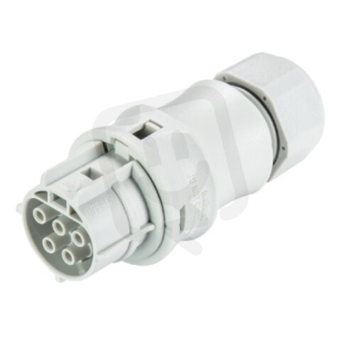 konektor na kabel 5-pól, samice, průměr kabelu 6-10mm, IP66/68, bílý, ATEX