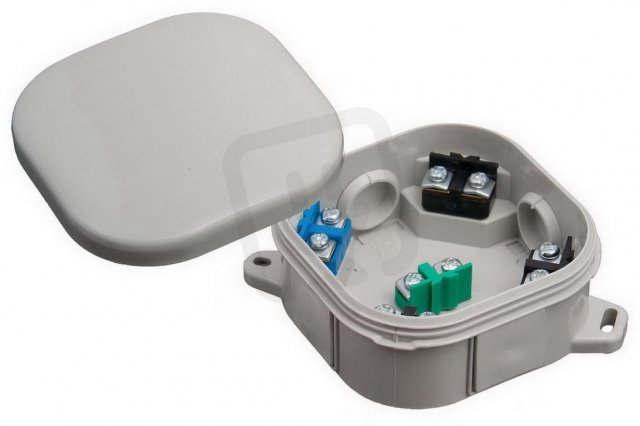 Krabice PH 92 x 92 klik, 5 barevných svorek 4 mm2, IP54, šedá MALPRO A.0020