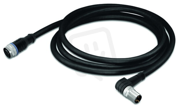 Kabel pro senzor/akční člen, Zásuvka M12A,  přímá, Zástrčka M8,  úhlová 3pól.
