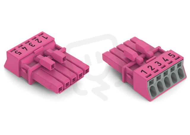 Zdířka 5pól. Kód. B Růžová WAGO 890-285