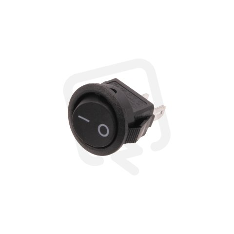 Vypínač kolébkový kulatý 2A/250V/16-B OFF-ON černý T-LED 113110