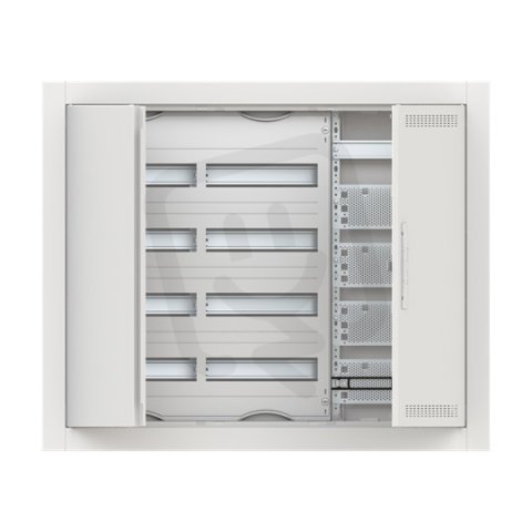 ABB CU34VML Zapuštěná oceloplechová multimediální rozvodnice s dvířky 96mod
