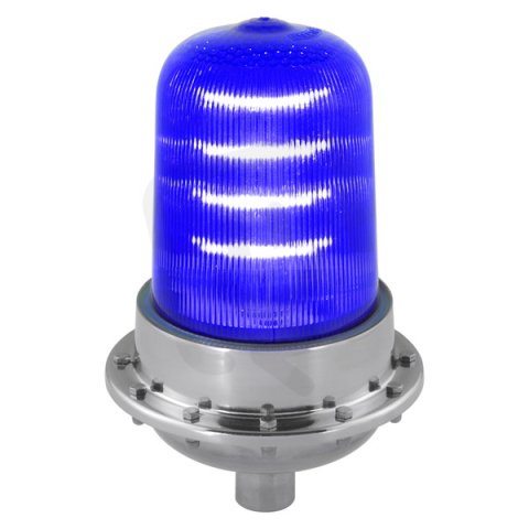 Maják LED ROTALLARM WP LED 12/24V, ACDC, IP67, 3/4'' G, modrá, nerez 90221