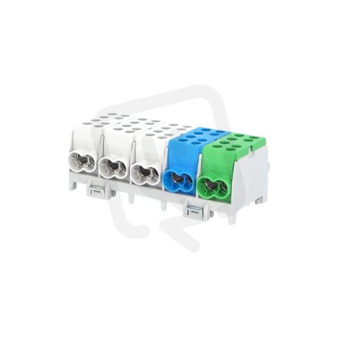 Svorkovnice rozbočovací HLAK 35-5/10 S 125A 5pól. AL/CU IP20 3xŠ/M/Z na DIN