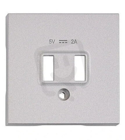 Kryt USB zásuvky dvojité, stříbrný SCHRACK EV123352--