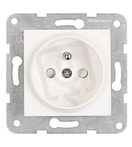 Zásuvka ČSN bezpečnostní clonka, šroubové svorky, bílá SCHRACK EV101252--