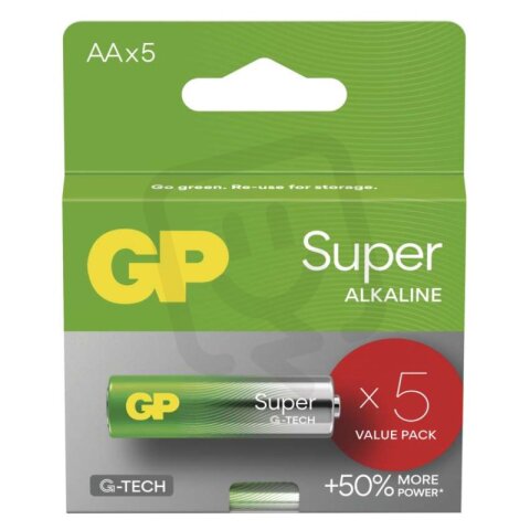 Alkalická baterie GP Super AA (LR6) B01215