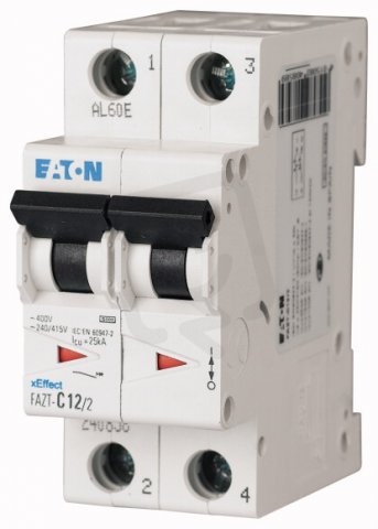 FAZT-D16/2 Jistič FAZT char D 2-pólový 20kA (ČSN EN 60947-2) 16A Eaton 240873