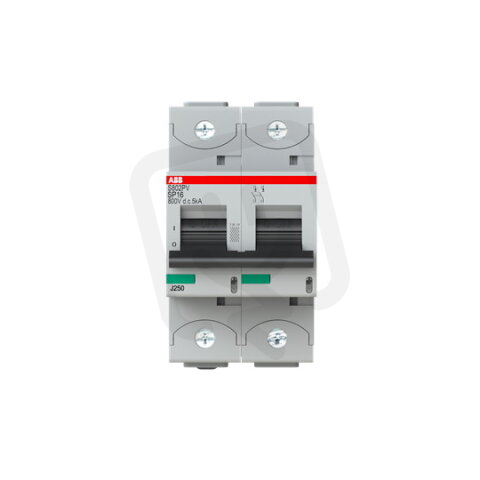 ABB S802PV-SP16 2P jistič pro fotovoltaiku s klecovou svorkou 16A 5kA 800V DC