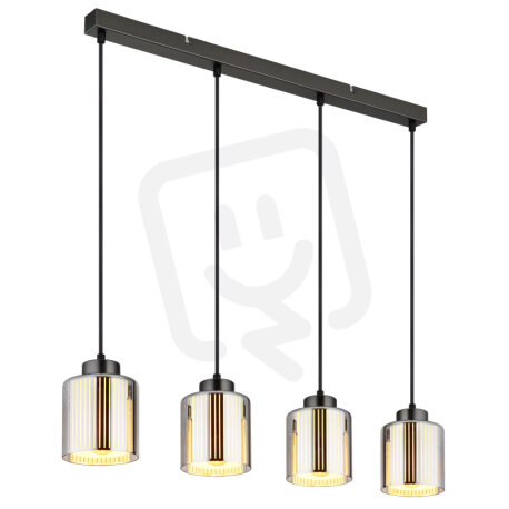 Závěsné svítidlo FELICIA černý chrom 4x60W E27 IP20 GLOBO 16056-4H
