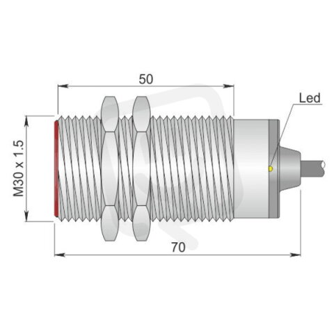 Indukční senzor d30 mm - Atex prach AECO SI30-C10 PNP NC AD3