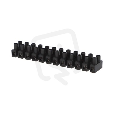 Přístrojová svorkovnice PA12S, 12x2,5-10mm2, T85, PP, černá ELEMAN 1101052