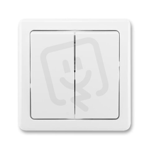 ABB Swing Přepínač kompletní ř.6+6 10AX 250 Vstř. jasně bílá BLISTR