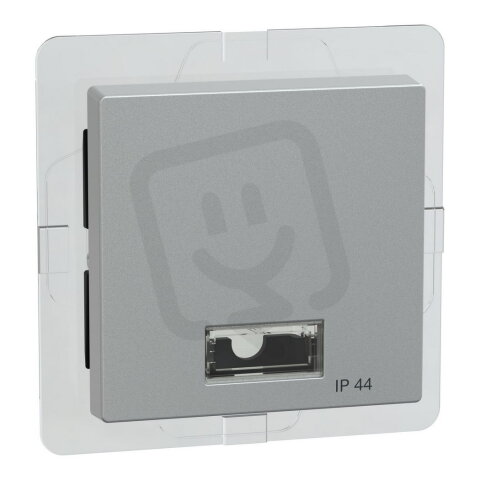 Klapka, Merten System M, s okénkem, IP44, aluminium, matný plast 433760