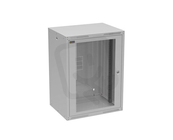 Nástěnný nýtovaný rozvaděč GrandN DUO 12U s prosklenými dveřmi,hl.450mm 83000387