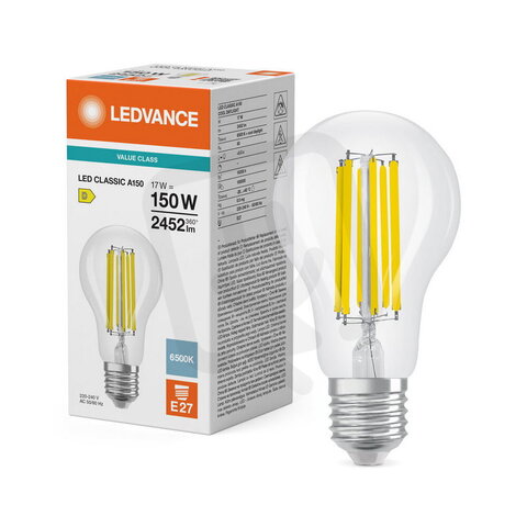 Světelný zdroj LED CLASSIC A V 17W 865 Clear E27 LEDVANCE 4099854788086