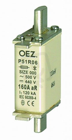 P51R06 32A gR Pojistková vložka pro polovodiče AC690V/DC440V vel.000 OEZ:06637
