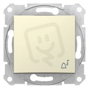 Sedna Ovládač tlačítkový ''zvonek'', řazení 1/0, Beige SCHNEIDER SDN0800147