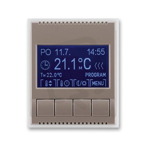 Termostat pokojový univerzální 3292E-A10301 26 lungo/mléčná bílá Time ABB