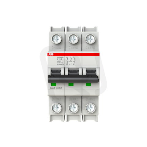 S203MR-K13 jistič char. K Icu: 10kA 13A 3p UL 1077 ABB 2CDS273437R0447