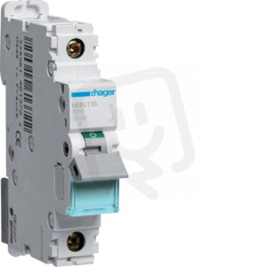 Jistič 1 pól. 16A, charakteristika B, 10 kA /NBN116T/ HAGER NBN116