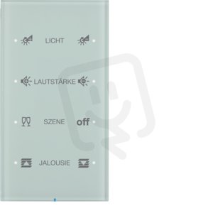 Dotykový sensor 4-násobný komfort R.3 sklo, bílá BERKER 75144150