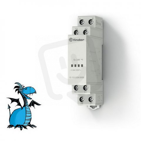 Přivolávací relé, 1P+1Z/8A, 24V AC/DC FINDER 13.12.0.024.0000