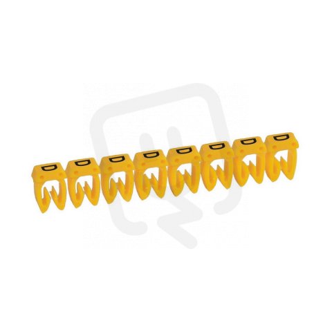 CAB3 PÁS ZNAČEK ''D'' ČERNÁ NA ŽLUTÉM POZADÍ 25KS PRO KABELÁŽ DO 0,5MM2