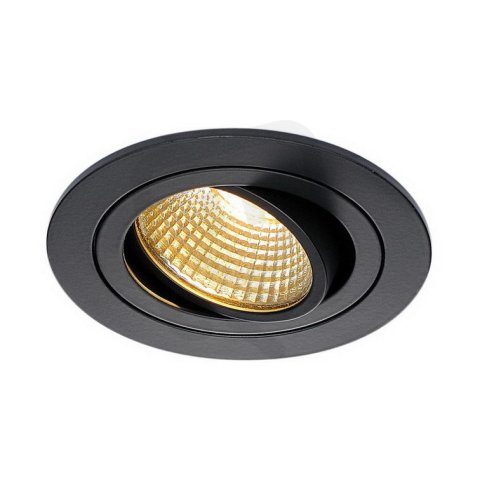 Downlight NEW TRIA DL ROUND černé matné 6W 38° 2700K vč.ovladače SLV 113870
