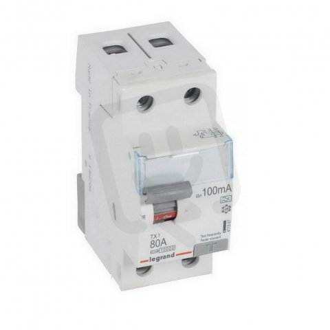 TX3 PROUDOVÝ CHRÁNIČ, 2 PÓLOVÝ, 80A 100MA, TYP A LEGRAND 411567